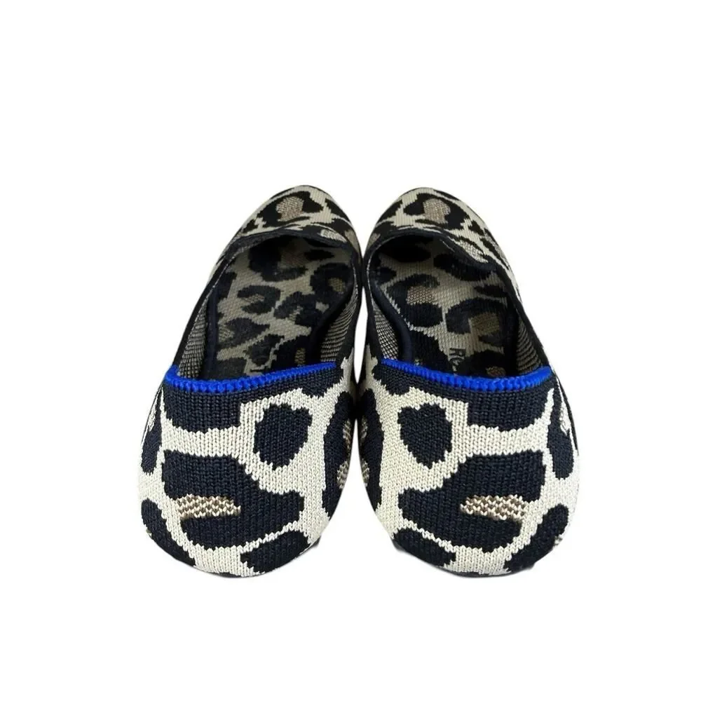 Rothy’s The Almond Loafer Leopard Desert Cat Flats Slip On US 7 runs small